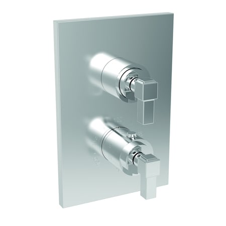 Newport Brass 1/2" Square Thermostatic Trim Plate With Handle in Aged Brass 3-3143TS-034